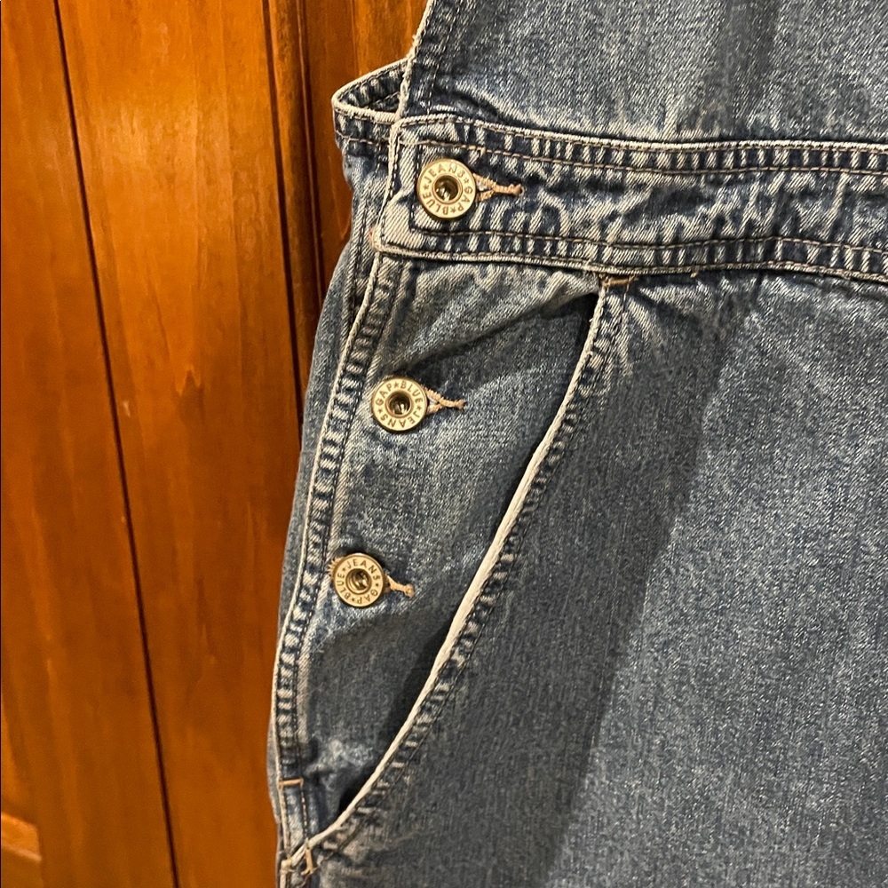 Vintage Gap Blue Jean Denim Overalls Size XL Y2K - Picture 5 of 9